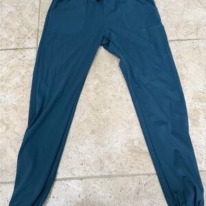 ZYIA Women’s Dark Teal Peak Joggers with Gold Zipper regular length